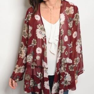 Maroon kimono